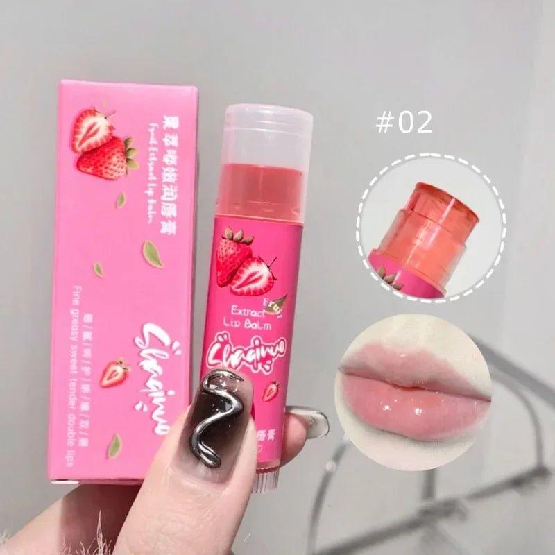 Jelly Fruit Lip Balm β Plant Extract Moisturizing Nourishing Lip Gloss, Long-Lasting Hydrating Juicy Peach Lip Care