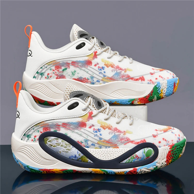 Men's & Women's Basketball Shoes - Breathable Non-Slip Athletic Sneakers with Cushioned Support for Running & Training