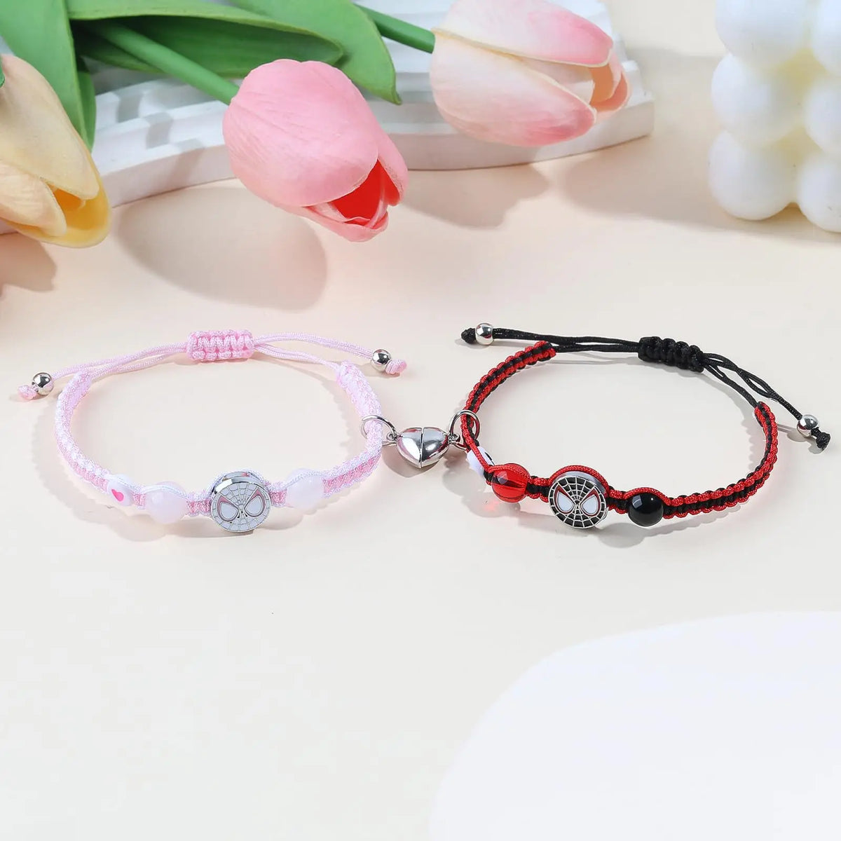 Spider Couple Bracelet - Adjustable Matching Jewelry for Valentine's Day, Everyday Wear and Romantic Gifts