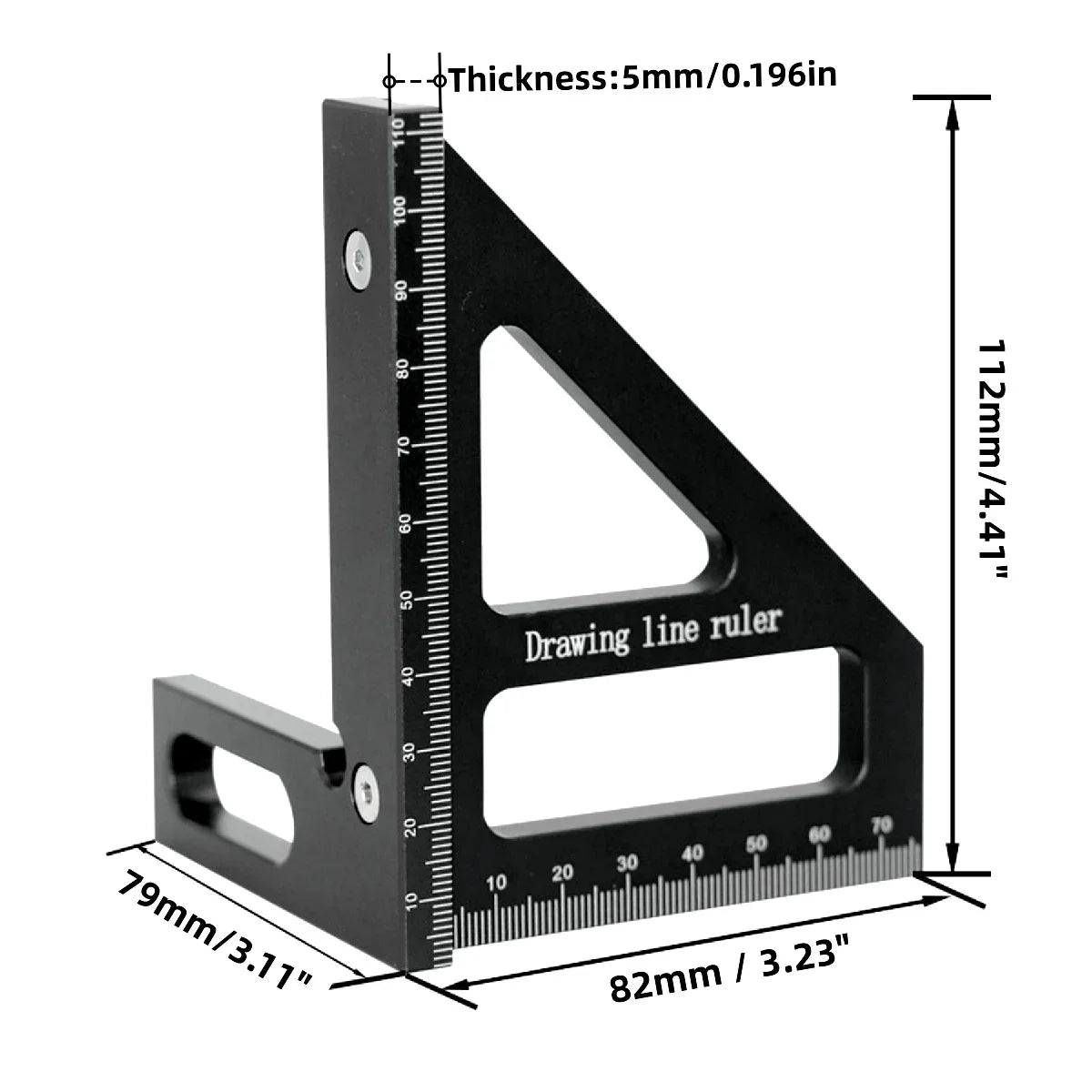 Carpenter Multi-Angle Precision Square – Aluminum T-Square Ruler for Woodworking, Construction & Engineering
