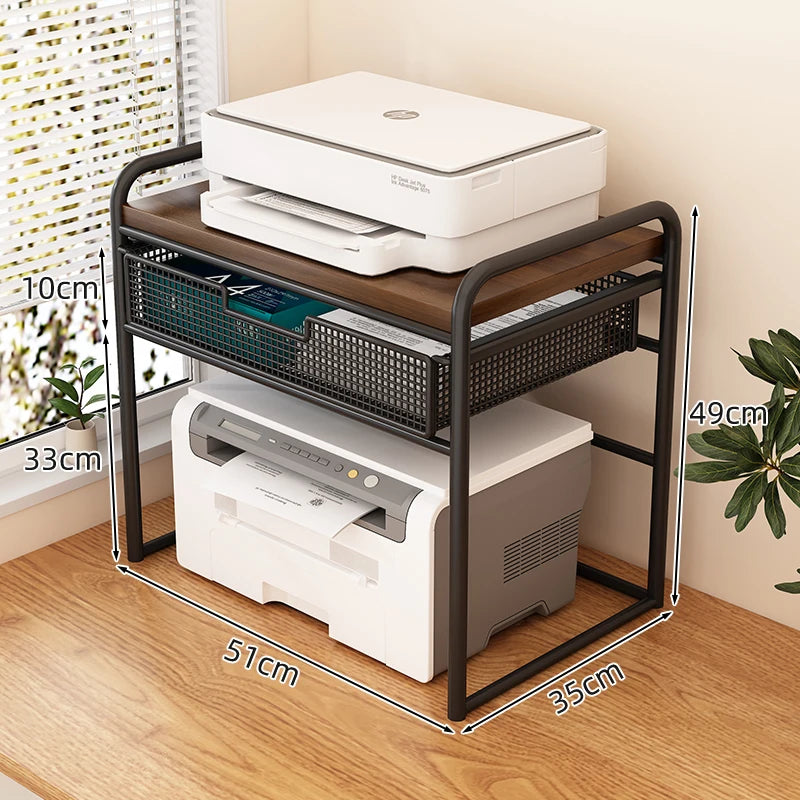 Office Printer Stand & Desktop Organizer β Foldable Multifunctional Shelf for Copier, Files & Space-Saving Storage