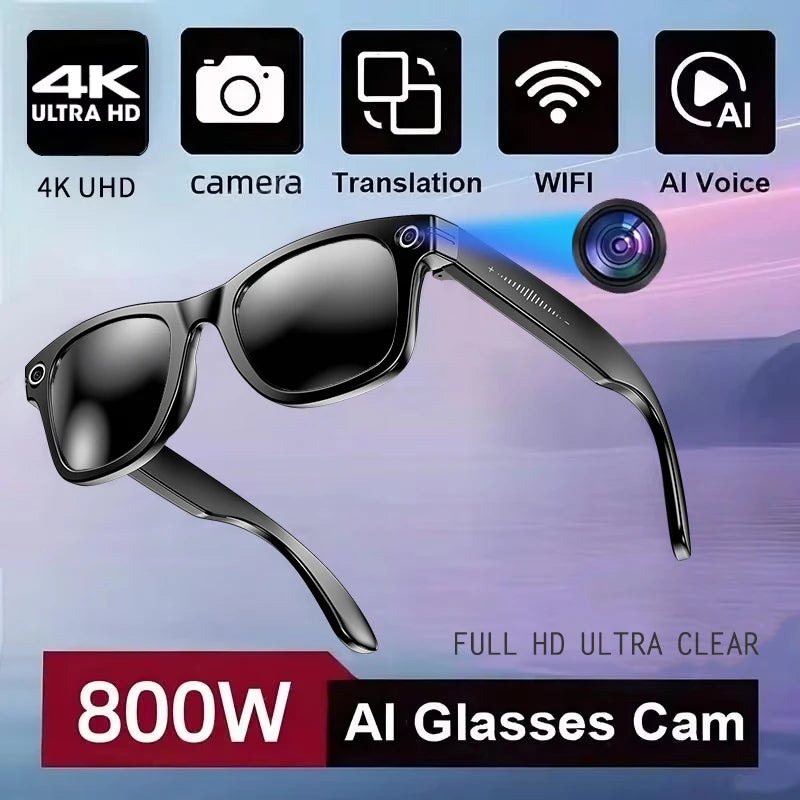 800W AI Smart Camera Glasses – Men Color-Changing Smart Sunglasses, Photo & Video Recording, Translation, Waterproof Call & Smart Wearable Eyewear
