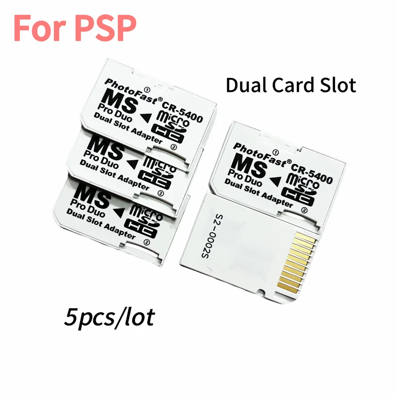 5PCS TF to MS Memory Stick Pro Duo Adapter β Card Reader & SD Converter for Sony PSP 1000/2000/3000 Accessories