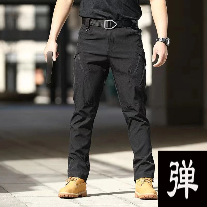 Men's Spring & Autumn Cargo Pants β Elastic Outdoor Trousers for Hiking, Trekking, Camping, Running & Cycling