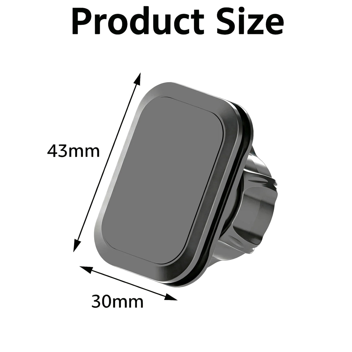 17mm Magnetic Car Phone Holder - Ball Head Mount Base for Smartphones and GPS Devices