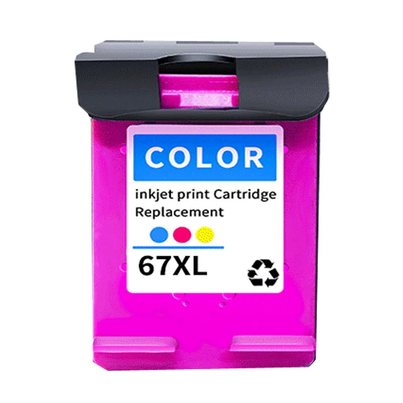 67XL Ink Cartridge Replacement Combo Pack for HP β Compatible with DeskJet 2755e, 2700, 2855e, 2800, 2742e, 4155e, 4255e, 4100 & Envy 6055 Printers Ink Set