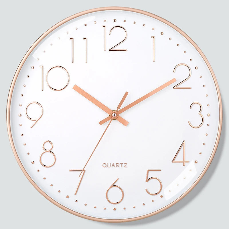 8-Inch Silent Quartz Wall Clock – Hole-Free Minimalist Cubic Digital Clock for Living Room & Bedroom Decor