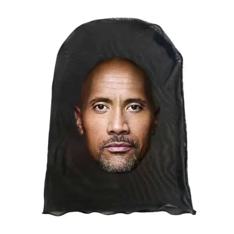 3D Printed Full Face Mask β Elastic Mesh Cosplay Hood for Men & Women, Party & Novelty Costume Prop