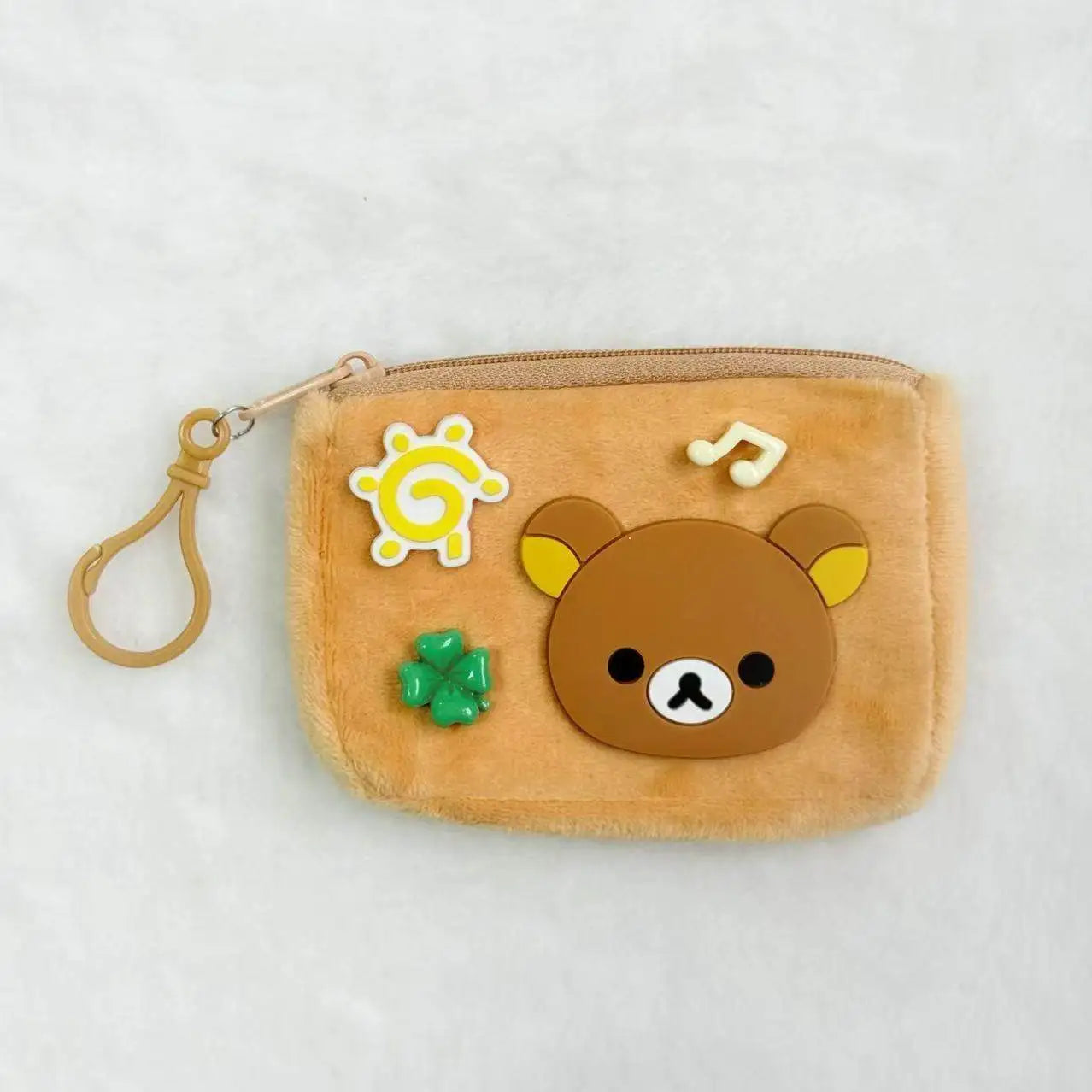 Kawaii Rilakkuma Plush Coin Purse - Portable Cartoon Keychain & Backpack Decoration Gift