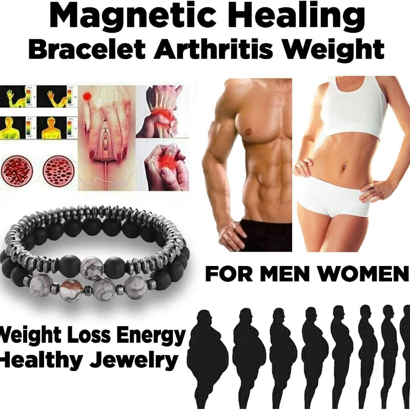 Magnetic Hematite Bracelet - Stylish Wellness Jewelry for Men & Women