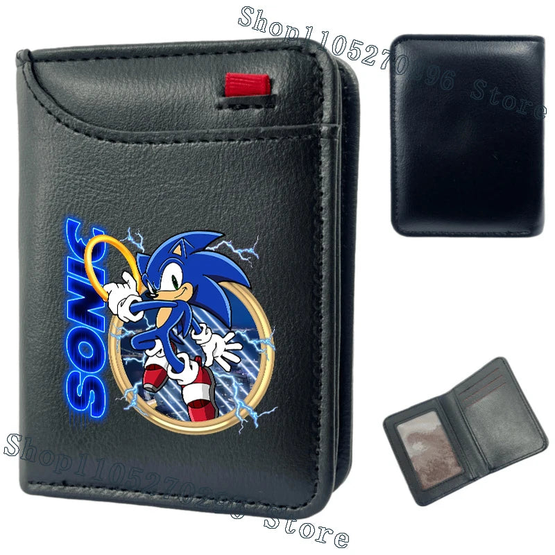 Sonic & Shadow Cartoon Wallet – Anime Multi-Card Vertical Holder, Portable Slim Card Pack, 2026 New Fashion Gift Wallet