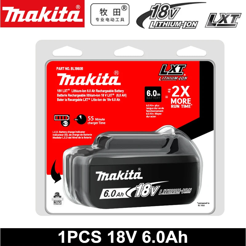 Makita XGT 40V Lithium Ion 5.0Ah Rechargeable Replacement Battery – Compatible with BL4020, BL4025, BL4050, BL4080
