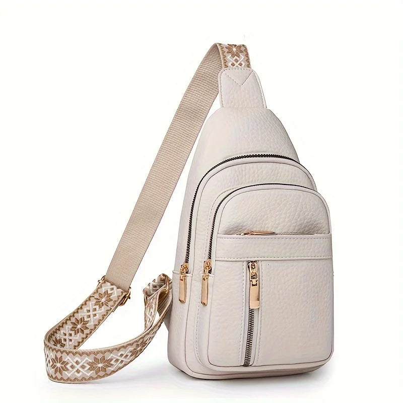 Multifunctional Retro PU Leather Crossbody Bag β Soft, Versatile with Multiple Zippered Pockets for Leisure & Sports