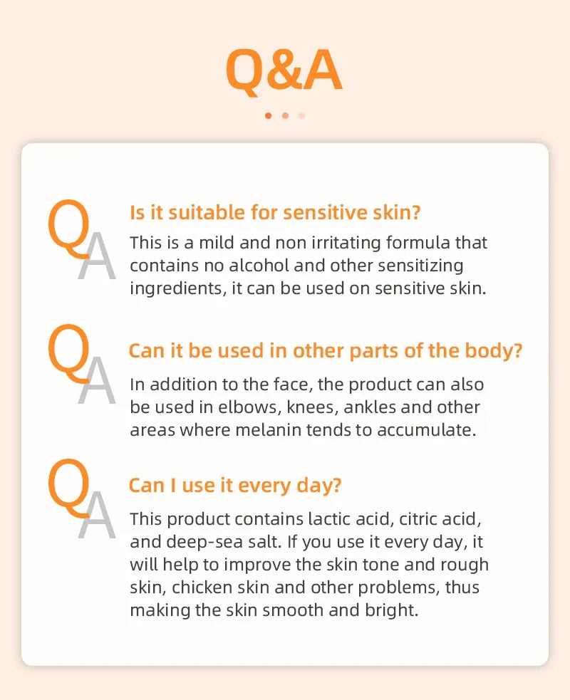 Orange Exfoliating Gel — Dead Skin Spot Remover, Brightening Peeling Scrub with Hydrating Moisturizer, 50g Korean Skin Care