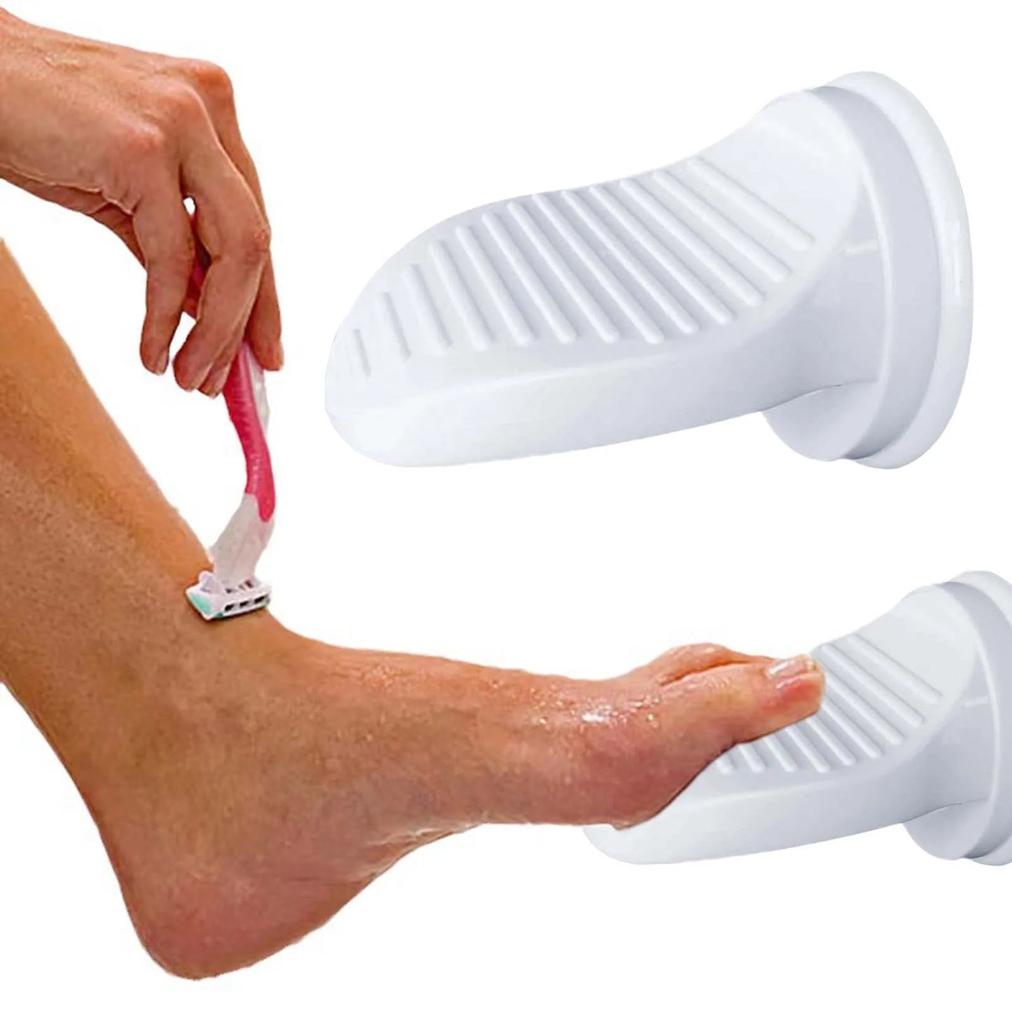Bathroom Shower Foot Rest – Suction Cup with Thickened Material for Easy Installation, Polishing & Shoe Care