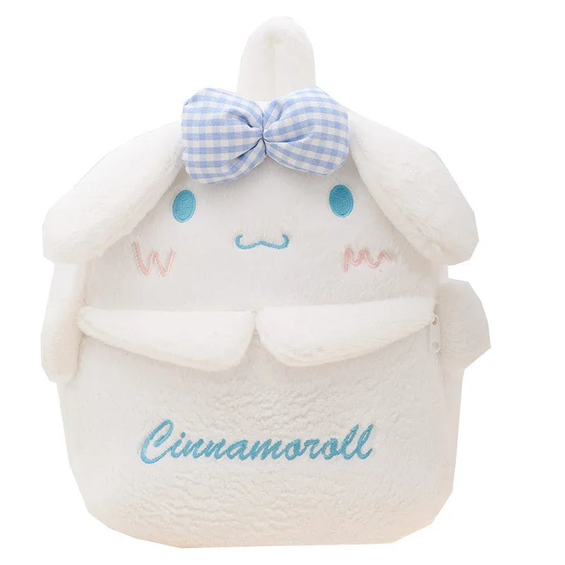 Kuromi & Cinnamoroll Plush Backpack — Cute Cartoon Soft Daypack for School, Travel & Daily Use
