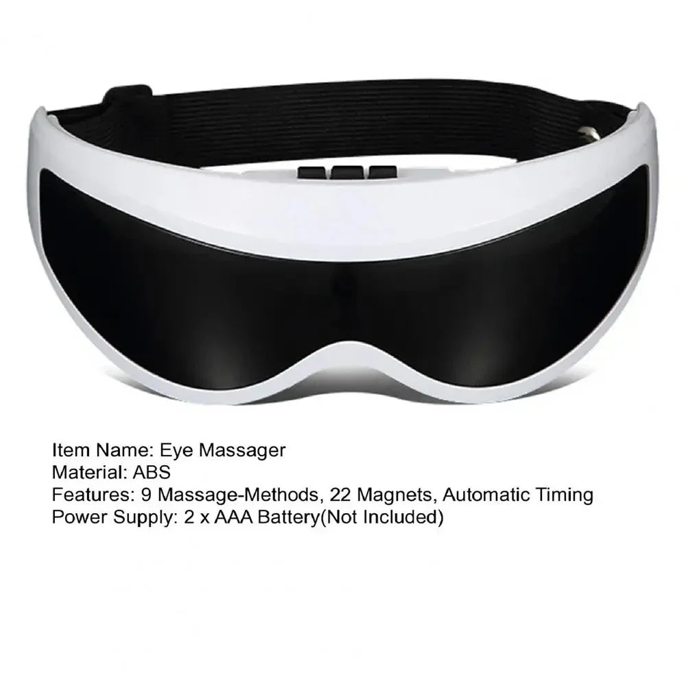 Electric Wireless Eye Massager Mask – Migraine Relief, Vision Improvement & Forehead Vibration Eye Care Glasses