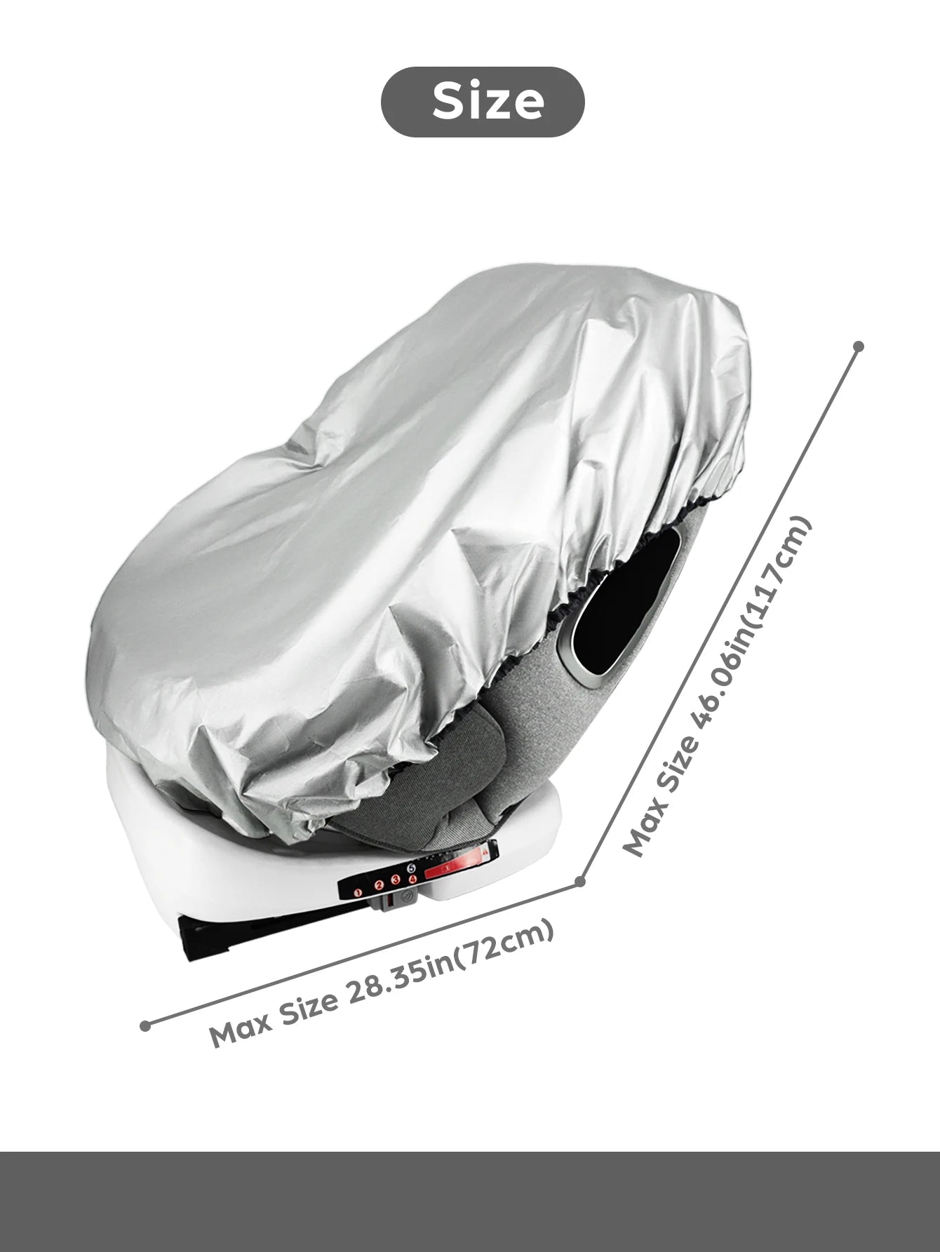 Baby Car Seat Sun Shade Cover – Universal UV Sun & Heat Blocker for Travel, Infant Car Seat Accessory