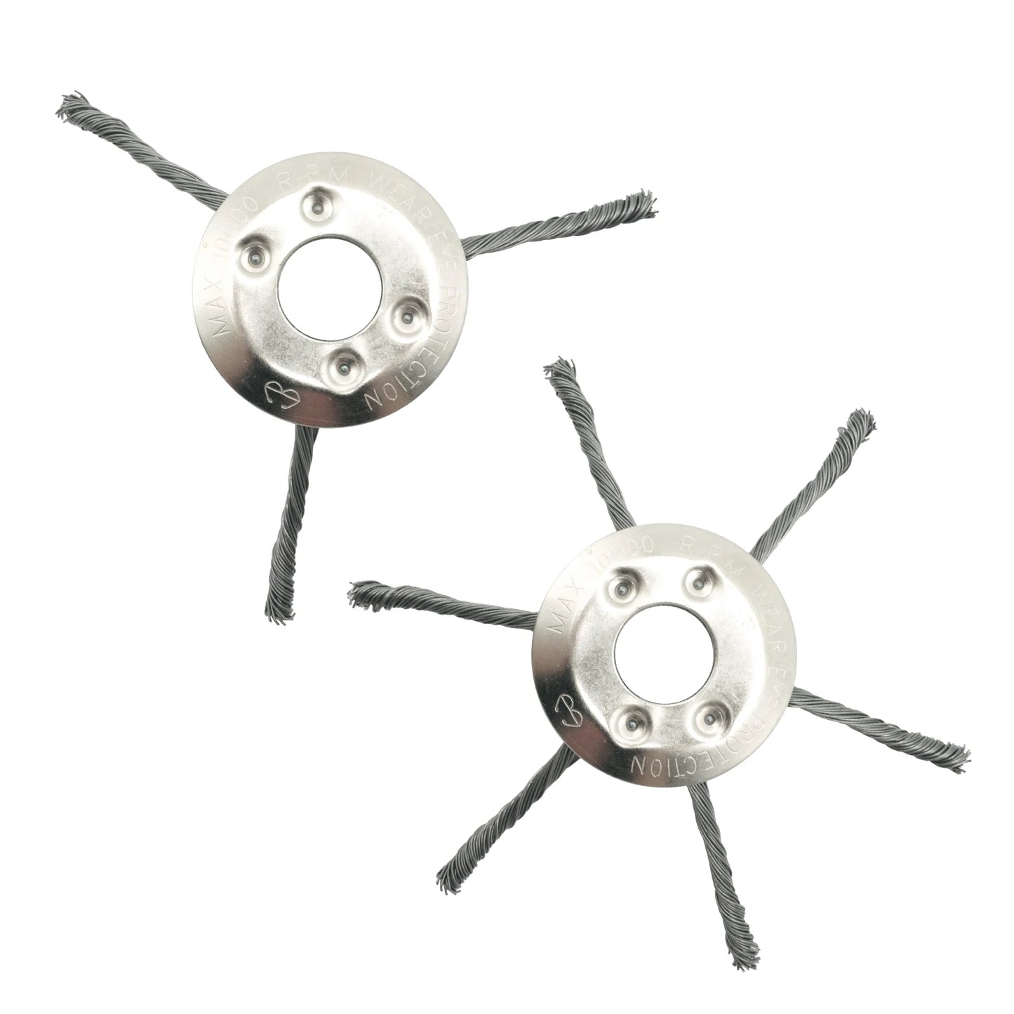 LUSQI Steel Wire Wheel Grass Trimmer Head β 6/8/9 Inch Universal Brush Cutter Attachment for Weed, Moss & Rust Removal for Straight Shaft Trimmers