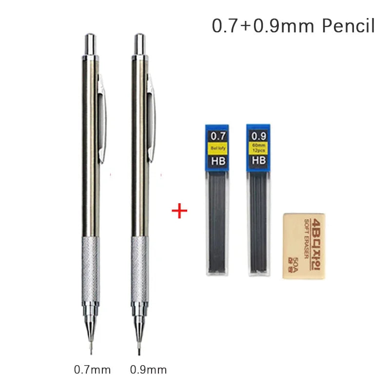 Full Metal Mechanical Pencil Set β 0.3β2.0mm Automatic Pencils for Art, Drawing & School