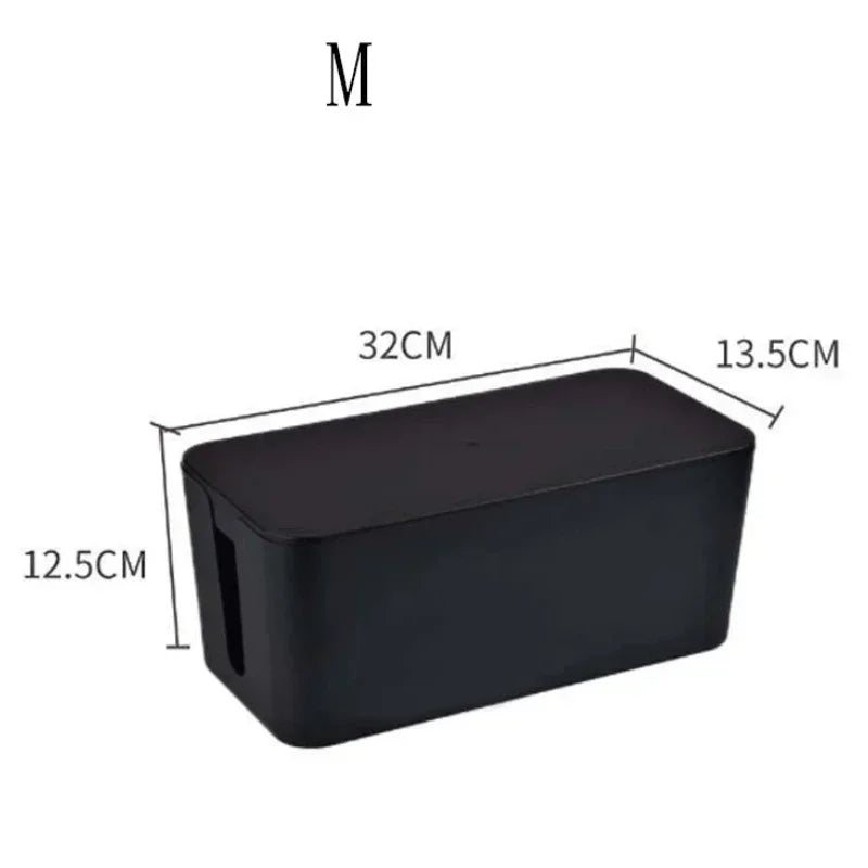 Cable Storage Box & Wire Organizer β Power Strip, Socket & Charger Management Case for Desk and Network Cables