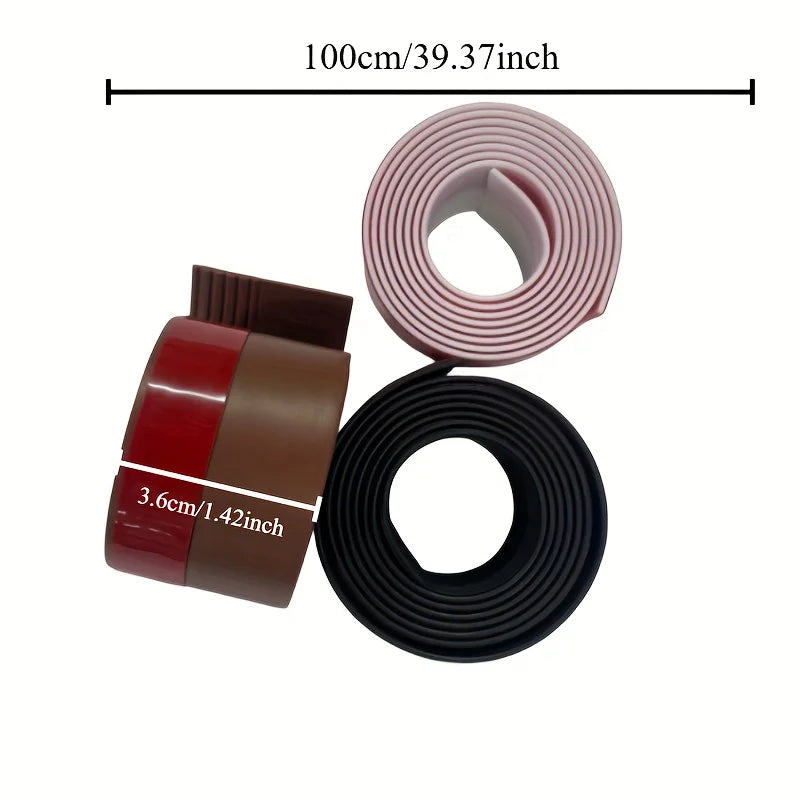 YITAPE Door Bottom Seal Strip - 1M Self-Adhesive Silicone Weatherstrip for Soundproof, Windproof & Dustproof Protection