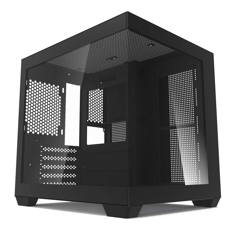 Aigo 275P Gaming PC Case — Sea View M-ATX/ITX Desktop with Double-Sided Tempered Glass