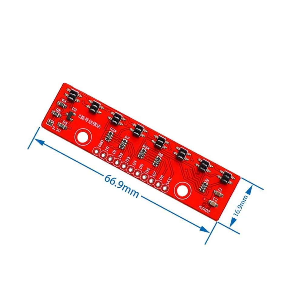 8-Channel IR Tracking Sensor Module – Infrared Line Detection Board for Arduino DIY Smart Car Projects