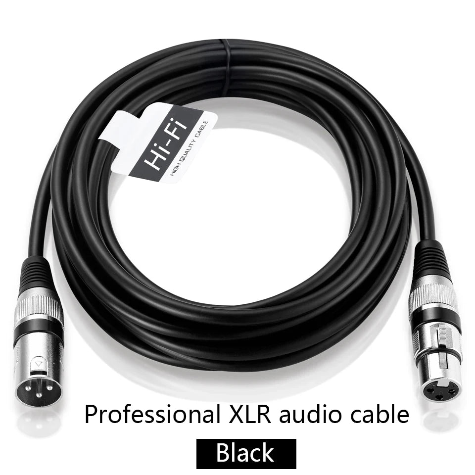 Professional XLR Male to Female Microphone Extension Cable β Balanced 3-Pin Audio Line for Recording, Mixer & Speakers