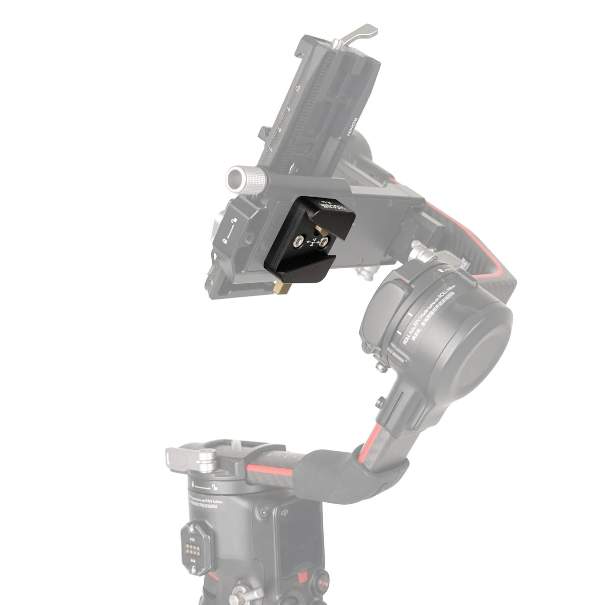 V-Mount Battery Holder Clamp - V-Lock Clip Adapter for DJI RS 3, RS 2 & RSC 2 Gimbals