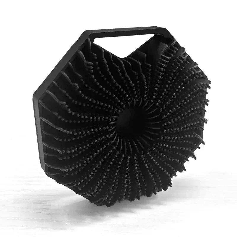 Polygonal Silicone Shower Brush – Handheld Body Scrubber for Skin Cleaning & Scalp Massage