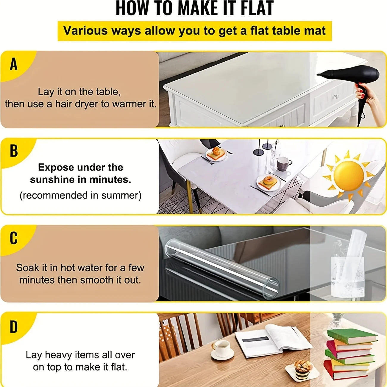 2mm Clear PVC Tablecloth - Scratch-Resistant & Heat-Resistant Protective Table Mat Film