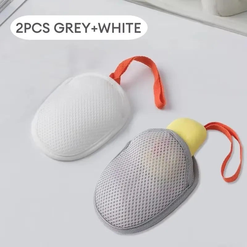 Foaming Soap Bag Mesh Pouch - Massage Exfoliator & Bathing Bubble Maker for Body Cleansing