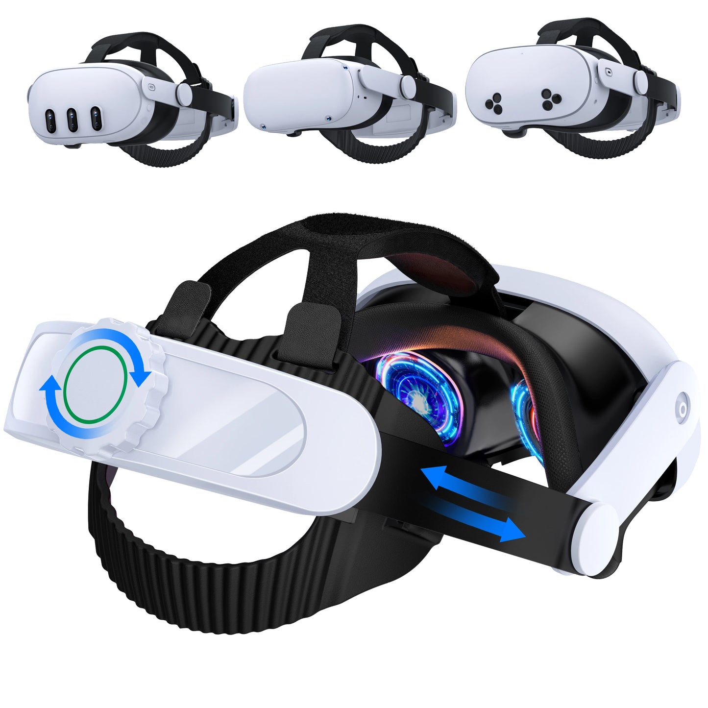 BEBONCOOL 8000mAh MV1000 Battery Head Strap – Compatible with Meta Quest 3S, Quest 3 & Quest 2 Oculus Headset