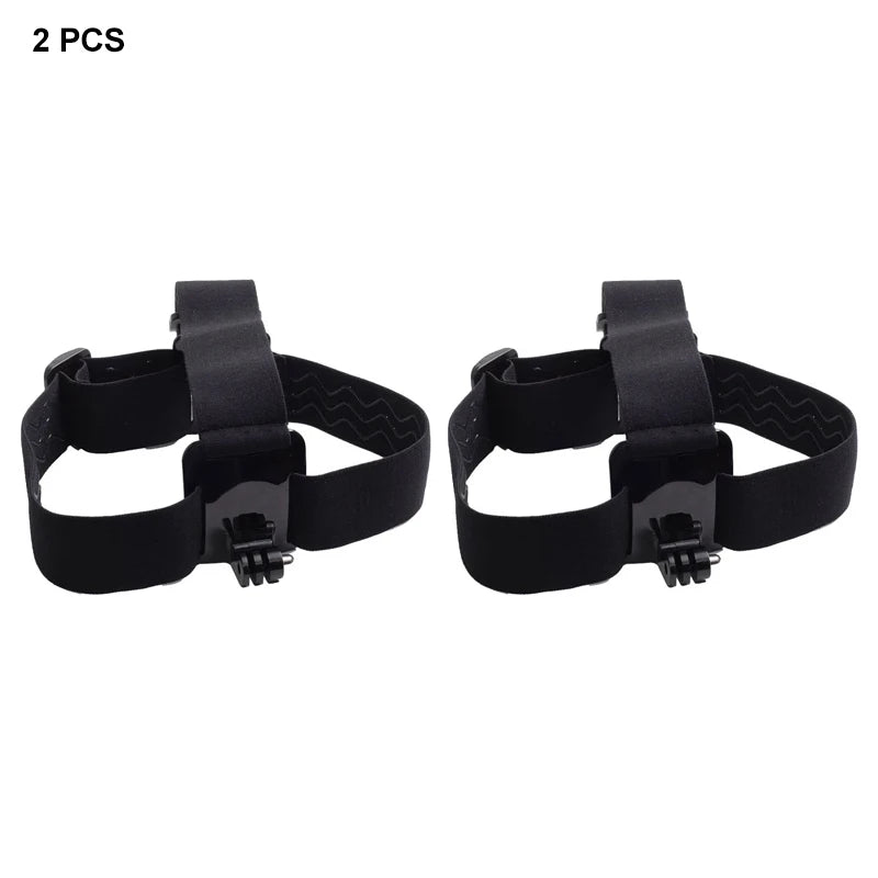 Adjustable Anti-Slip Head Strap Mount - Hands-Free Headband Holder for GoPro, SJCAM, AKASO, Insta360 and DJI Action Cameras