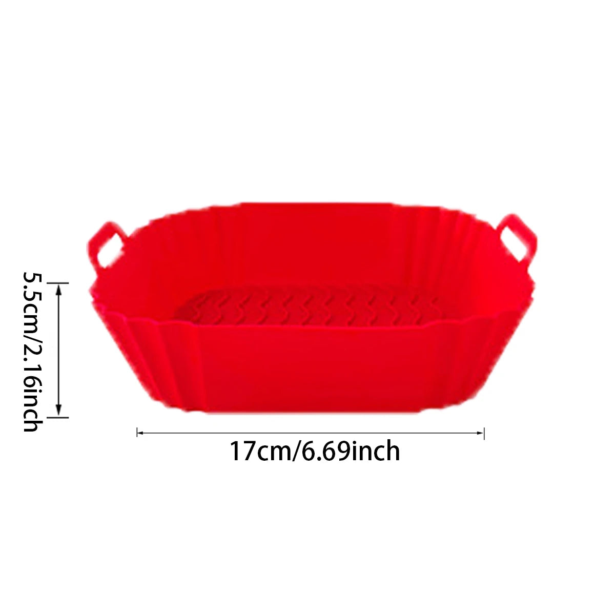 Reusable Silicone Air Fryer Liner Basket with Non-Stick Baking Tray & Pizza Pan for Kitchen Cooking
