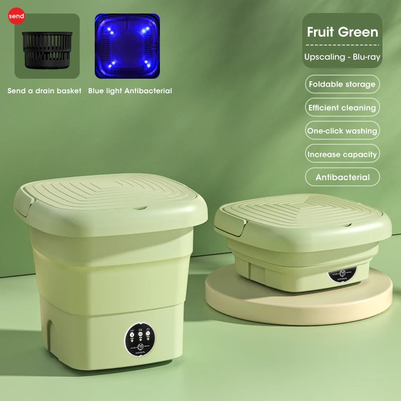 Portable Mini Washing Machine – 4.5L Washer for Socks, Underwear & Panties, Travel & Dorm Use, EU/US/UK/AU Plug