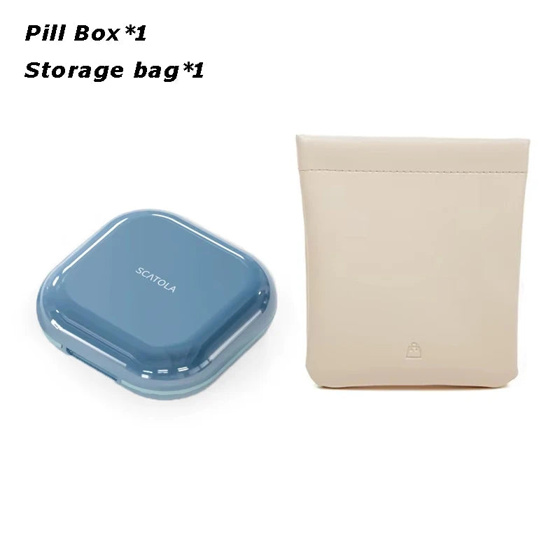 Mini Travel Pill Box — Lightweight 4 Compartment Pocket Medicine Organizer