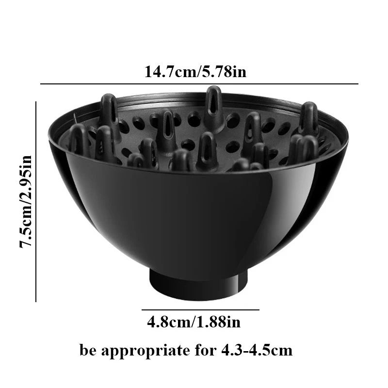 Universal Curling & Diffuser Nozzle β Professional Hair Dryer Air Nozzle Attachment for Styling