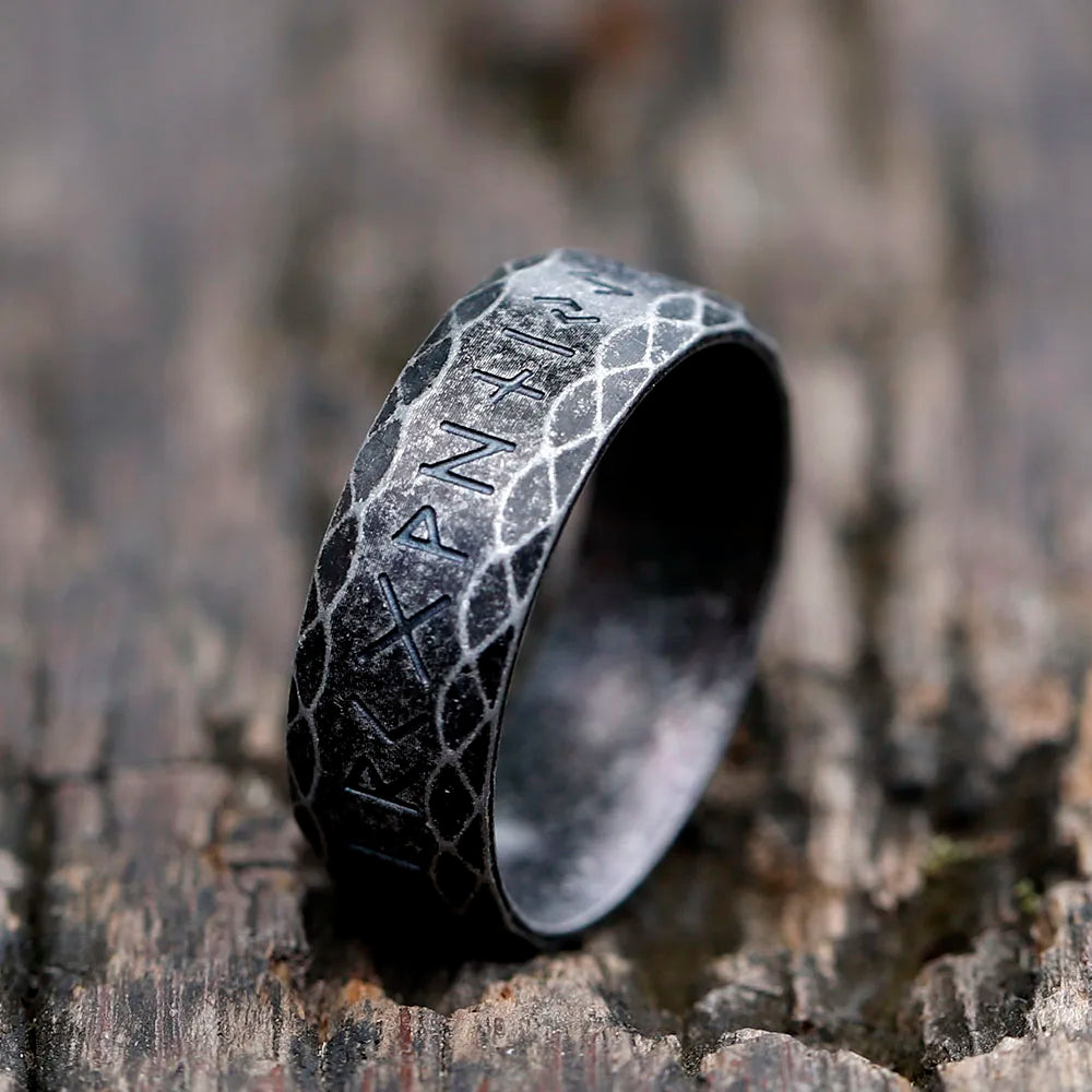 2022 New Men's 316L Stainless Steel Odin Viking Rune Ring – Retro Amulet Fashion Jewelry for Teens, Gift Idea