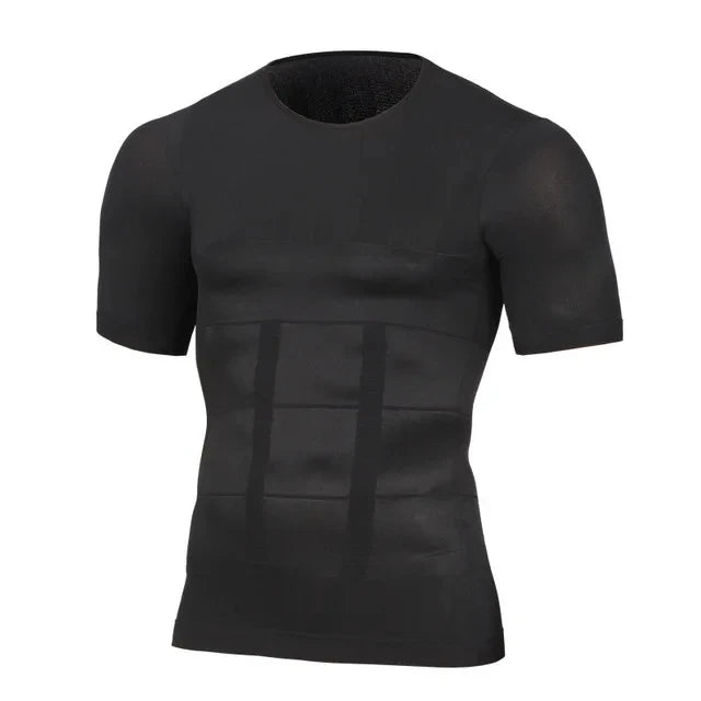Men’s Slimming Compression Shaper Vest – Posture Support T-Shirt, Body Shaping & Tummy Control, Breathable Quick-Dry Under Shirt for Fitness & Daily Wear