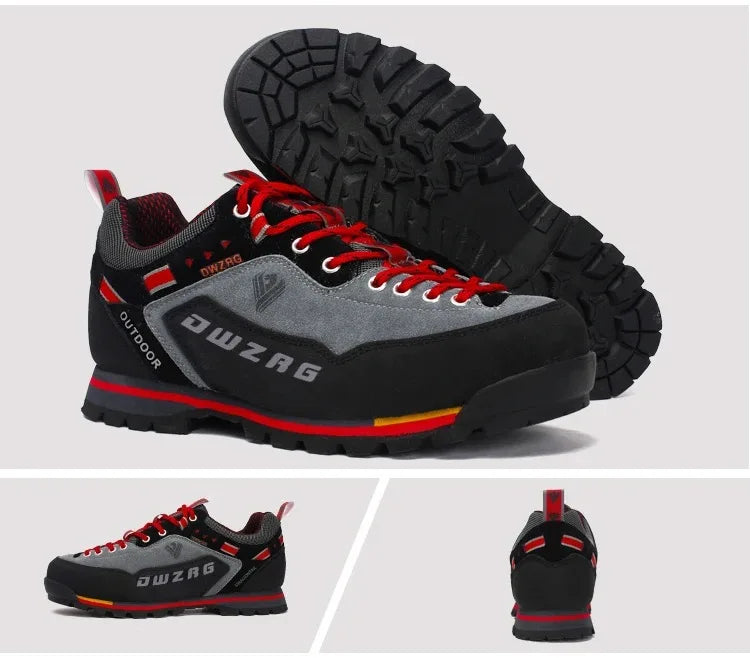 Men's Waterproof Hiking Shoes - Anti-Collision Climbing Shoes, Fashion Outdoor Casual Lace-Up Sneakers