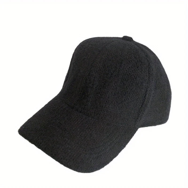 Warm Rabbit Fur Snapback Cap – Adjustable Windproof Baseball Hat for Men & Women, Autumn/Winter Outdoor Travel