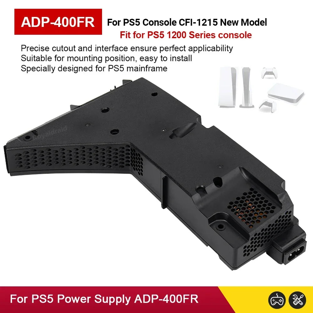 Replacement Internal AC Adapter Power Supply for PS5 CFI-1215 — ADP-400DR/ADP-400ER/ADP-400FR