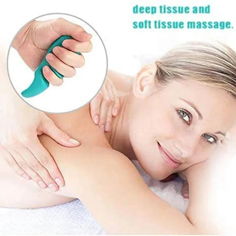2Pcs Deep Tissue Manual Massage Tools: Trigger Point Acupuncture Stick & Thumb Saver Massager - Foot & Back Health