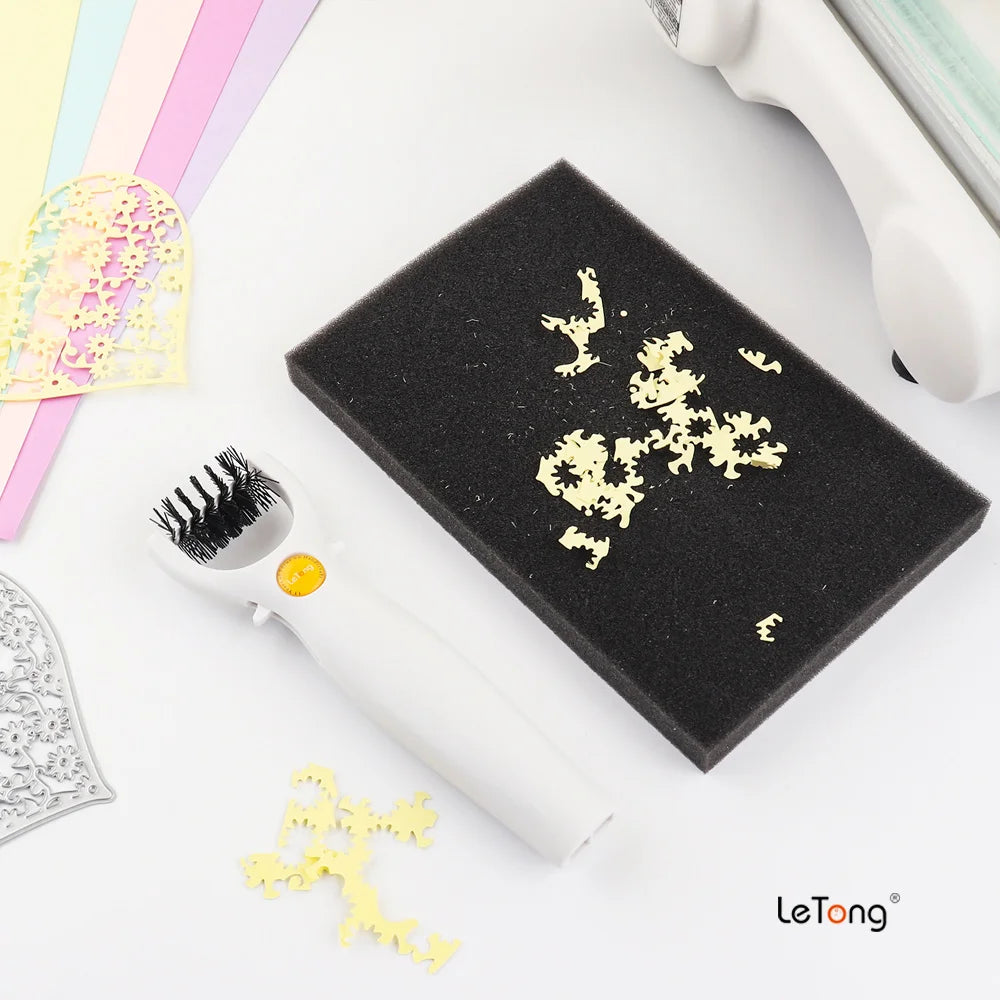 3-in-1 Die Brush Piercer Scraper: Essential Weeding Tool for Easily Removing Excess Paper From Dies - Includes Foam Pad
