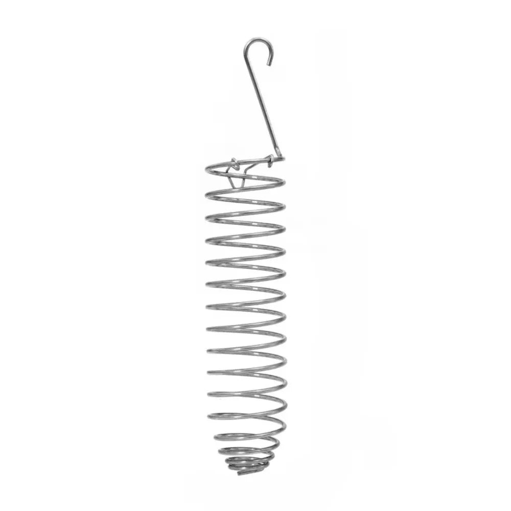 Stainless Steel Parrot Forager Feeder - Spiral Hanging Seed, Fruit & Vegetable Holder Food Basket