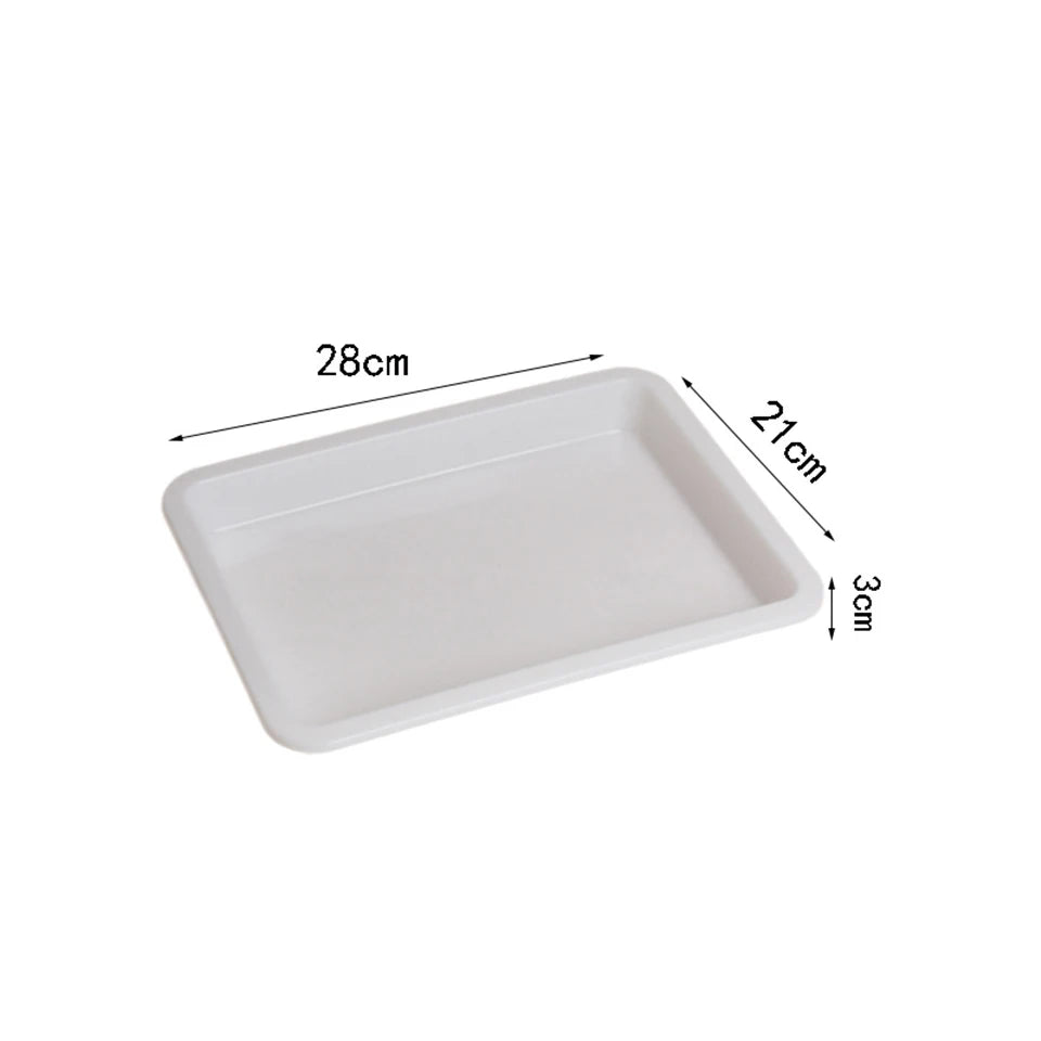Plastic Square Serving Tray – Strong Color Cutlery & Flat Tray Organizer for Coffee, Tea, and Kitchen Use