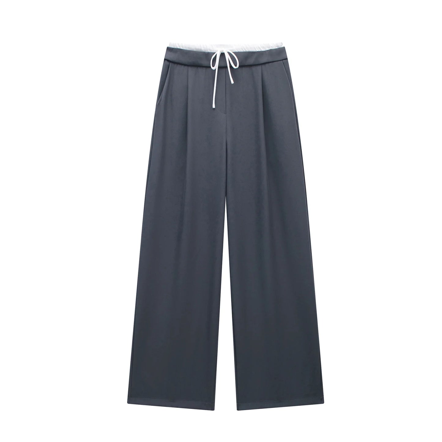 TRAF 2024 Women’s Wide Leg Pants — High Waist Baggy Summer Streetwear Trousers