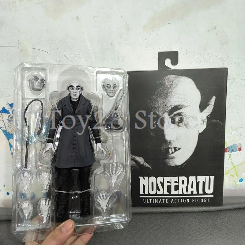 NECA Ultimate Black & White Count Orlok Nosferatu Action Figure β Horror Model Toy & Christmas Gift